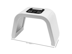 Dispositivo de belleza LED, 7 tipos de ondas de luz nano, temporizador ajustable, blanco.