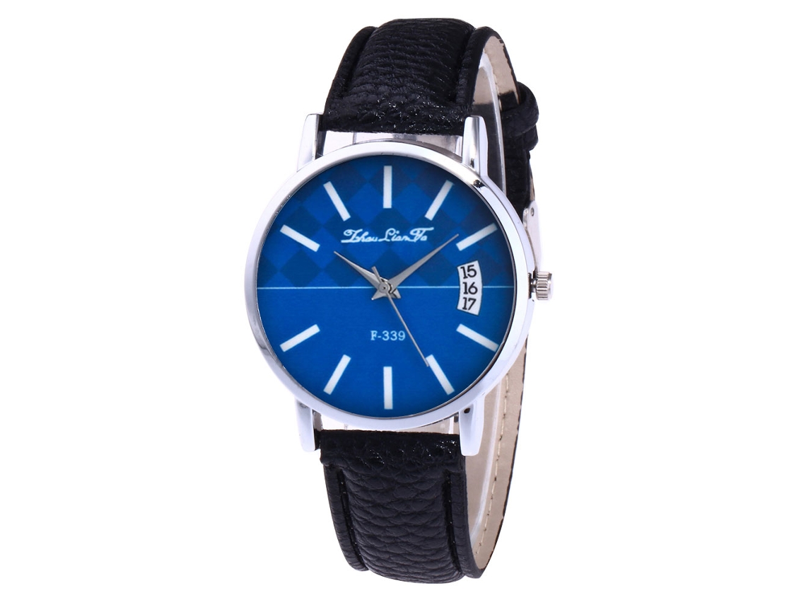 Reloj De Pulsera De Quartzo Para Estudiantes Jovenes Con Correa De Cuero Negro