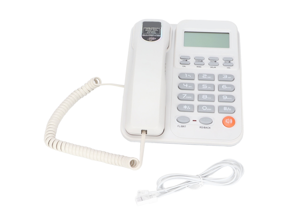 Teléfono Fijo Con Cable Kxt2026cid Para Oficina/escritorio Con Identificador De Llamadas, Pantalla Blanca, Fsk Dtmf