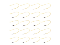 20 Piezas Led Pre Cableado Diodo Emisor Luz 12v 5mm Alto Brillo Blanco Caliente Abierto Normalmente
