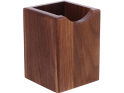 Besportble Portalápices De Madera De Nogal Oscuro Y Escritorio De Gran Capacidad 10,00 X 7,60 X 7,60 Cm Pul...