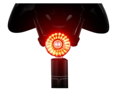 Luz trasera de bicicleta inteligente, luces de bicicleta con sensor de freno, 5 modos de iluminación, luces traseras de bicicleta recargables tipo C, luces traseras impermeables IPX65 (negro) CHRONUS