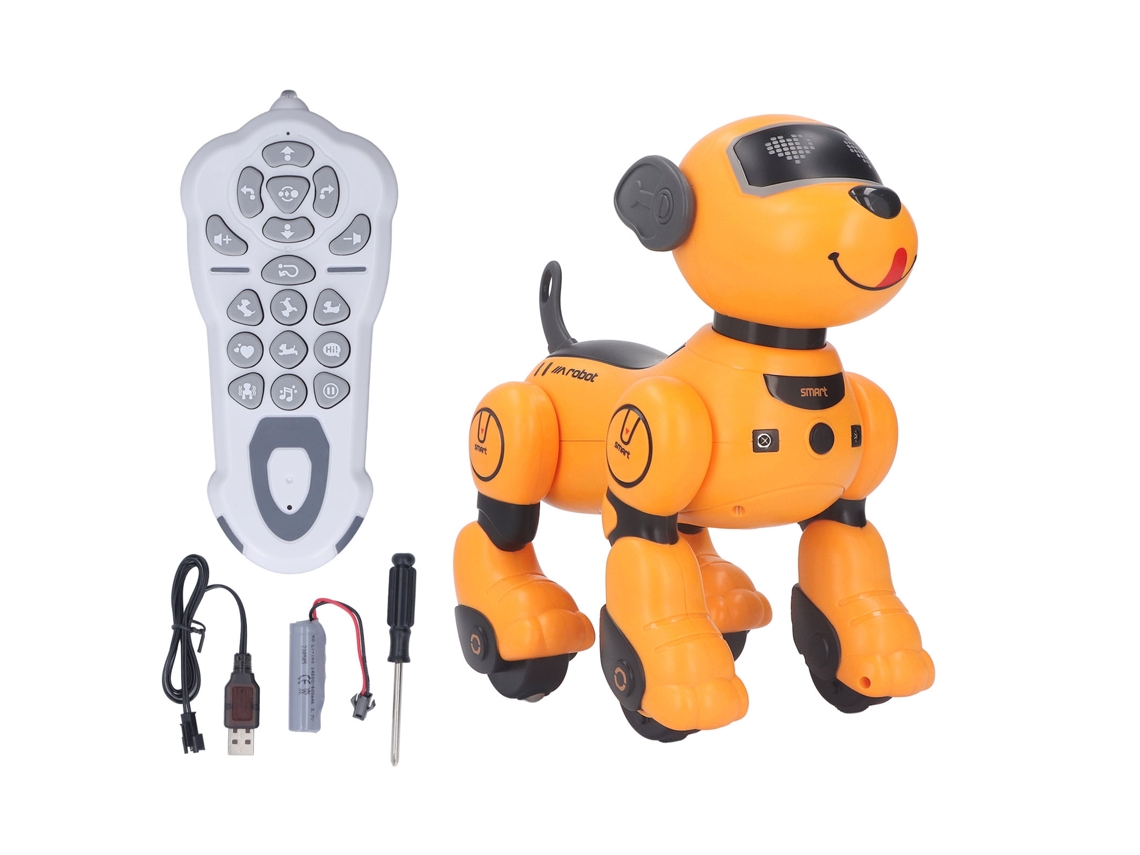 Cachorro Robô Controle Remoto 2.4g Com Controle De Voz, Dança E Programável