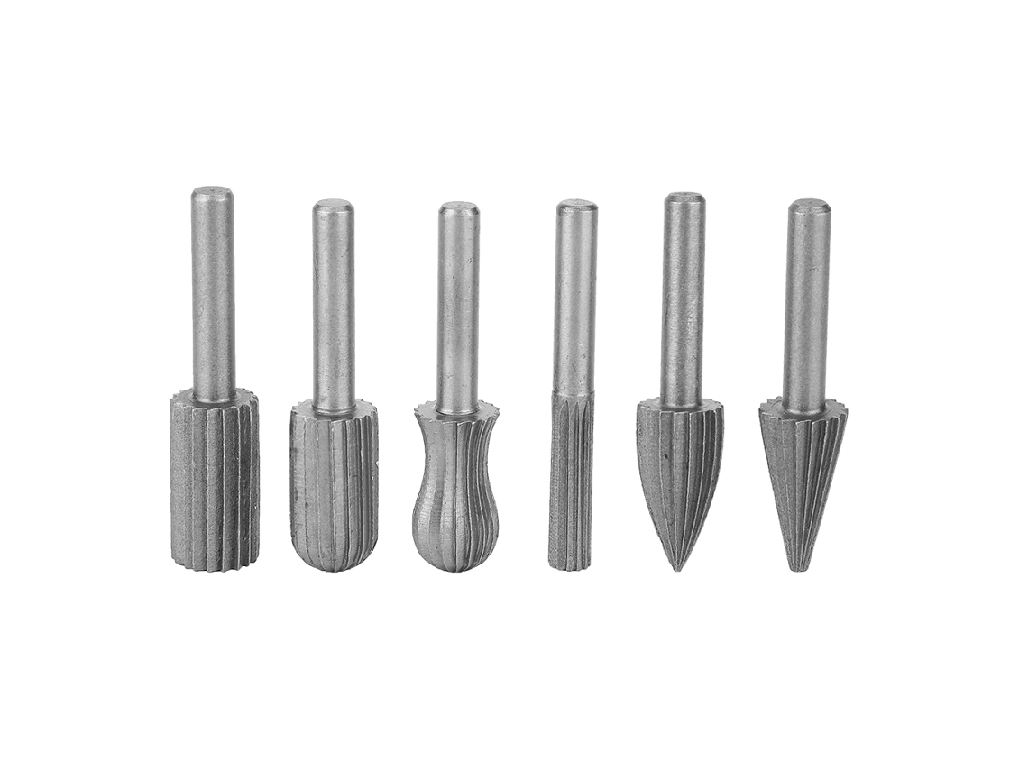 Juego De 6 Brocas Rotativas De Carburo De Tungsteno Con Vástago De 6 Mm Para Metal Y Madera.