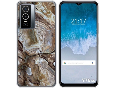 Carcasa para Vivo Y76 5G TUMUNDOSMARTPHONE Dibujos Mármol 14 Multicolor