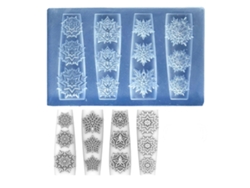 Molde de silicona para decoración de uñas con grabado 3D, práctico para crear diseños florales únicos en resina - Hengrongshen