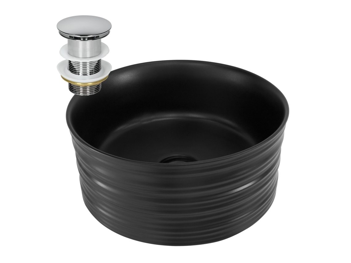 Lavabo ML-DESIGN (41 x 41 x 18 - Cerámica - Negro)