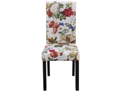 Maison Exclusive - Juego de sillas de comedor de 2 piezas, tela multicolor