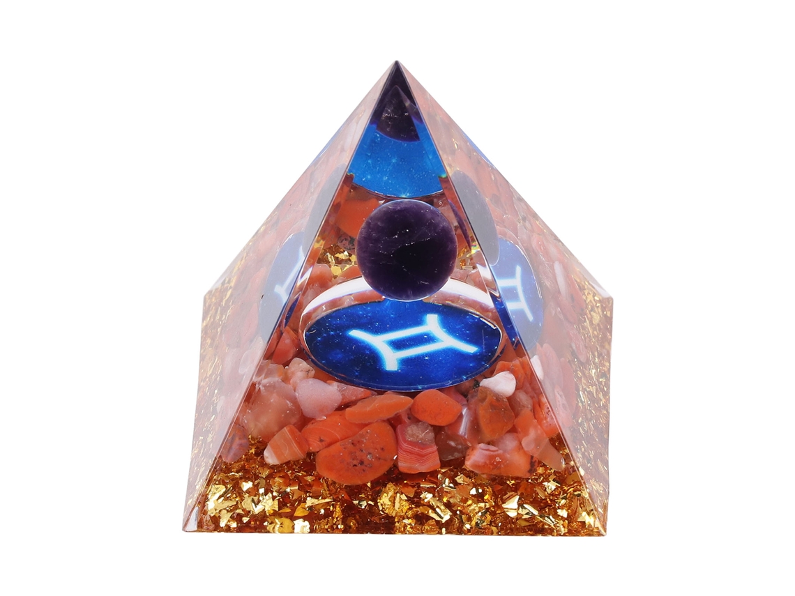 Pirámide Energética De Resina Para Sanar Y Equilibrar Los Chakras Con Energía Positiva.
