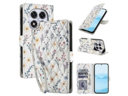 25-26 Flower Pattern Buckle Leather Phone Case With Lanyard