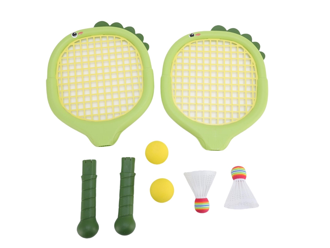 Ats-raqueta De Tenis Para Niños Set Interactivo Con 2 Plumas Y 2 Pelotas De Tenis Y Bádminton