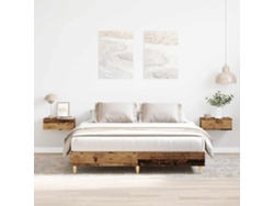 Estructura De Cama Sin Colchón Madera Vieja 140x200 Cm
