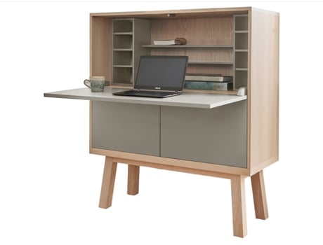 Grande Escritorio MON PETIT MEUBLE FRANÇAIS de Madera Con Almacenamiento 120 cm de Ancho