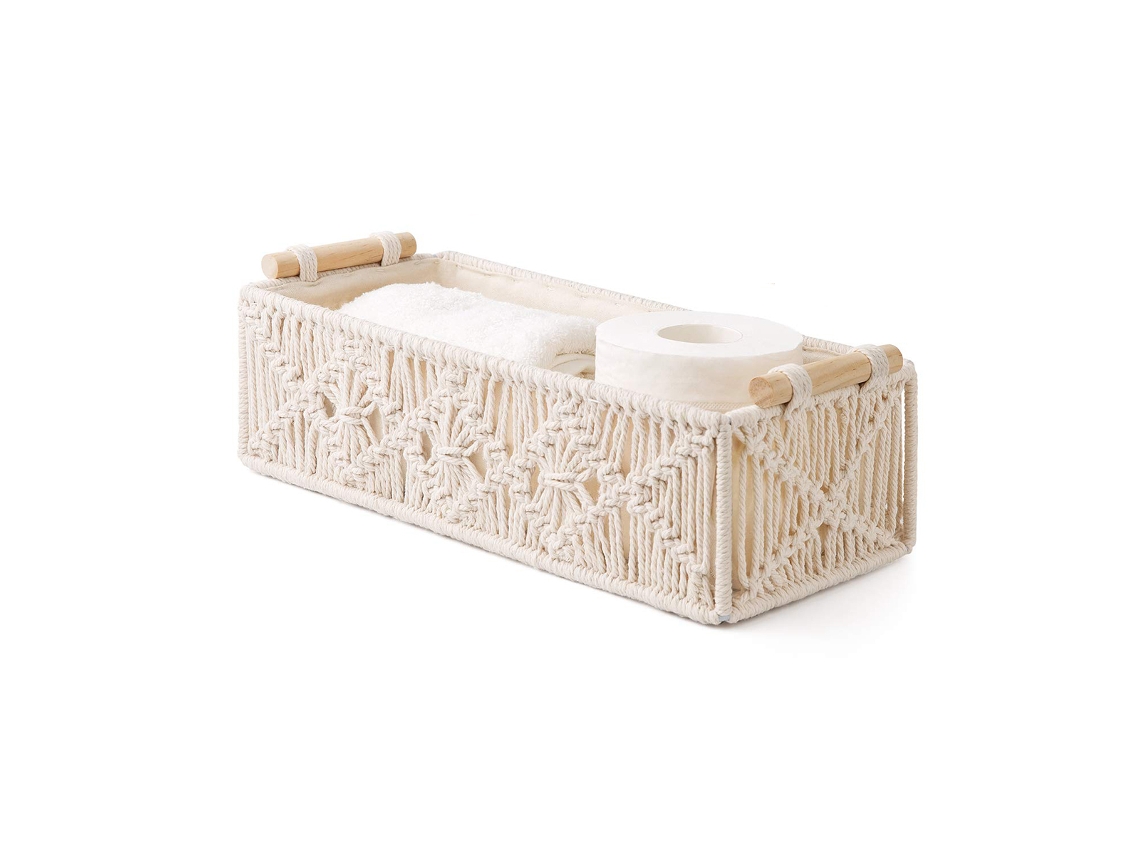 Cestas de Macramé Cestas Decorativas de Tela para Dormitorio o Sala de Estar Kofihety