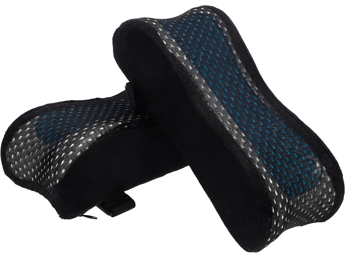 Juego De 2 Cojines Ergonómicos De Gel Para Apoyar Los Codos, Color Negro.