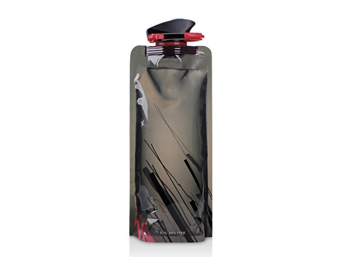 Botella De Agua Compacta Enrollable, Botella Deportiva De 700 Ml Para Caminatas, Negra Rosewell