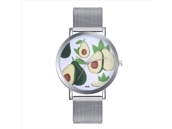 Reloj De Cuarzo Para Hombre Y Mujer De Acero Inoxidable Con Correa Casual Plata