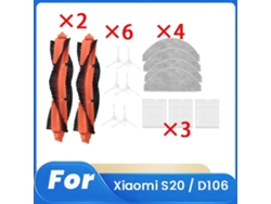 15 Pcs For S20 / D106 Sweeping Robot Accessories Cleaner Parts Replacement Main Side Brush Mop Filt
