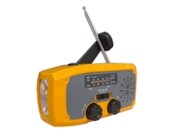 Radio Solar De Manivela De Emergencia Con Linterna Led 2000 Mah Radio Meteorológica Portátil Am/fm Para Uso En Exteriores/naranja Gertiz