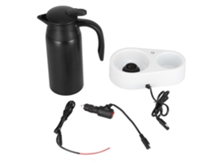 Hervidor eléctrico portátil para coche de 800 ml con base blanca y anillo de sellado de silicona para viajes