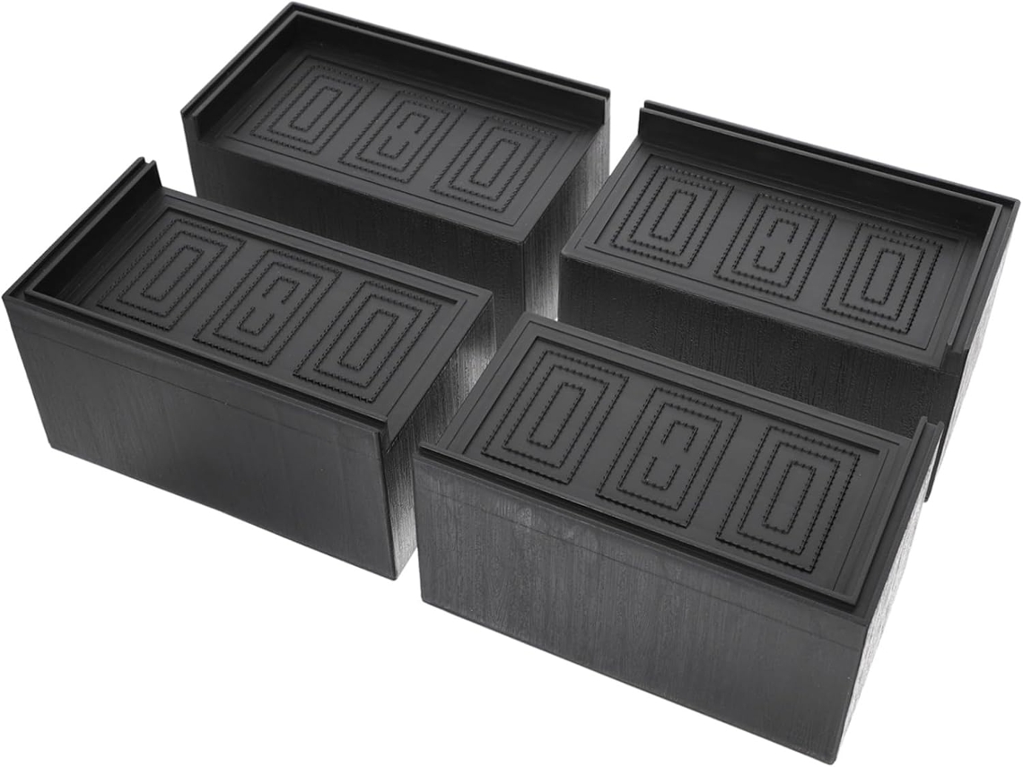 Elevadores De Muebles De Goma Negra De 4 Piezas Para Proteger Los Suelos Y Estabilizar Los Muebles, Oficina, Cocina.