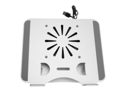 Soporte De Refrigeración Para Portátiles De Aluminio De 17 Pulgadas, Elevable, Plegable Y Con Ventilador Usb