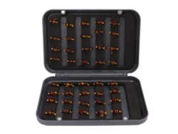 Juego De 40 Señuelos De Pesca Con Caja De Almacenamiento De Acero Inoxidable Para Pesca Con Mosca.