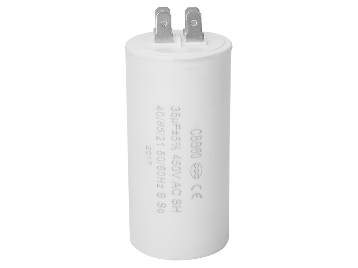 Condensador ecológico CBB60 de 4 pines para arranque y funcionamiento de motores de generador de 450 V, 35 µF ESR 0,2, para electrodomésticos.