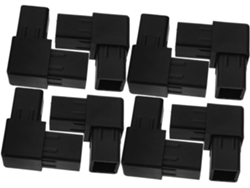 Juego De 8 Piezas De Accesorios Para Tubos Cuadrados, Conectores De Tuberías De Plástico Y Abrazaderas.