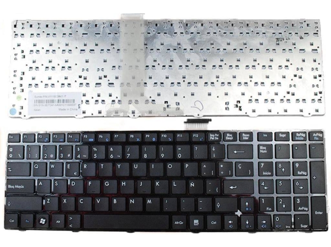 Teclado para Portátil Msi Gt660 Gt660R Gt663 Gt685 Gt685R Negro
