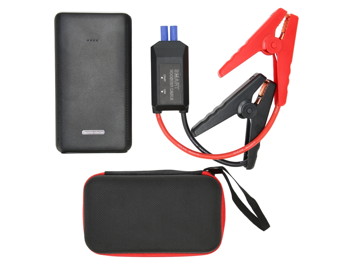 Arrancador Portátil Para Coche De 600 A Y 8000 Mah Para Motores De Gasolina De 5.0 L Y Diésel De 2.5 L Con Luz Led Y Batería Recargable.