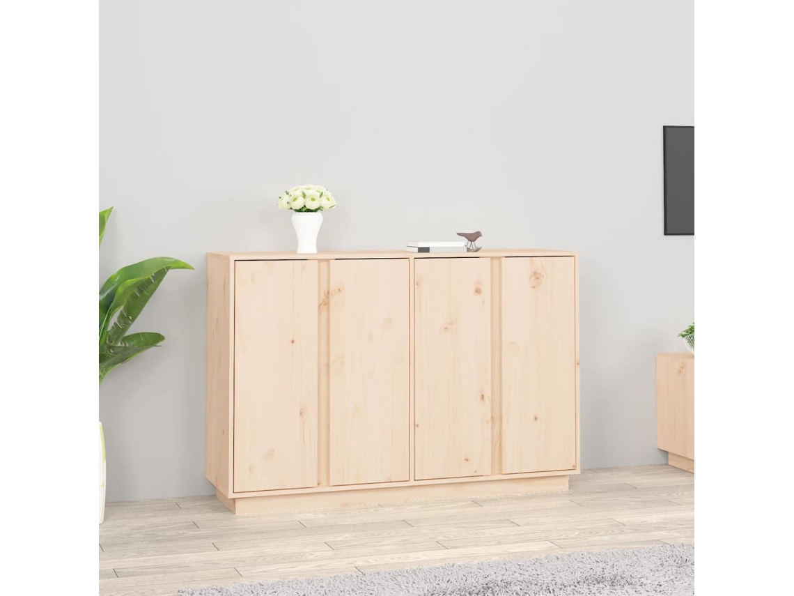 Aparador | Mueble De Comedor | Buffet De Madera Maciza De Pino 120x35x80 Cm Wsd237250