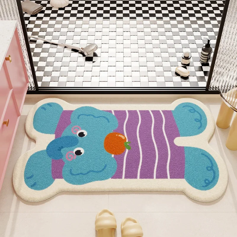 (estilo 13 60x90cm) Bonita Alfombra De Baño De Dibujos Animados, Absorbente Y Suave