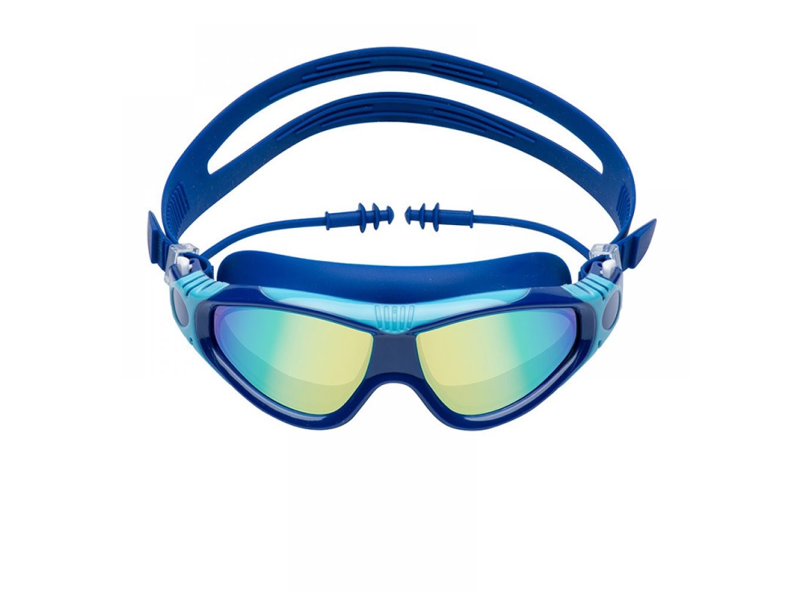 HYMNORA Gafas de natación para niños, a prueba de fugas, con diseño ergonómico 3D y puente nasal ajustable, con espejo antideslumbrante, protección UV400 y di
