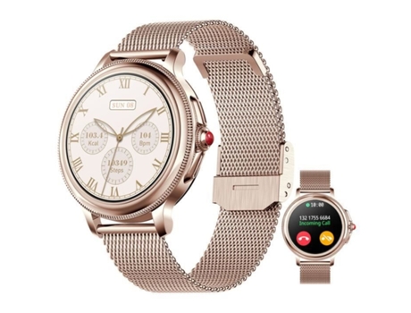 Cf96 1.2'' Bluetooth Llamada Ip67 Reloj Inteligente De Oro Rosa VEANXIN