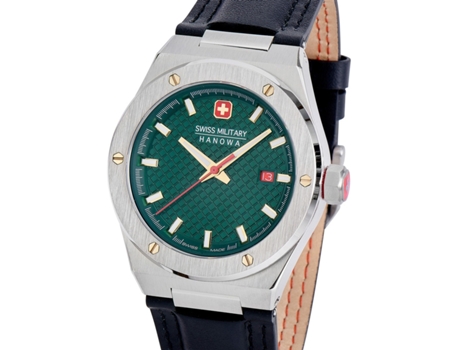 Reloj para Hombre Negro Cuero Real Smwgb2101602 SWISS MILITARY HANOWA