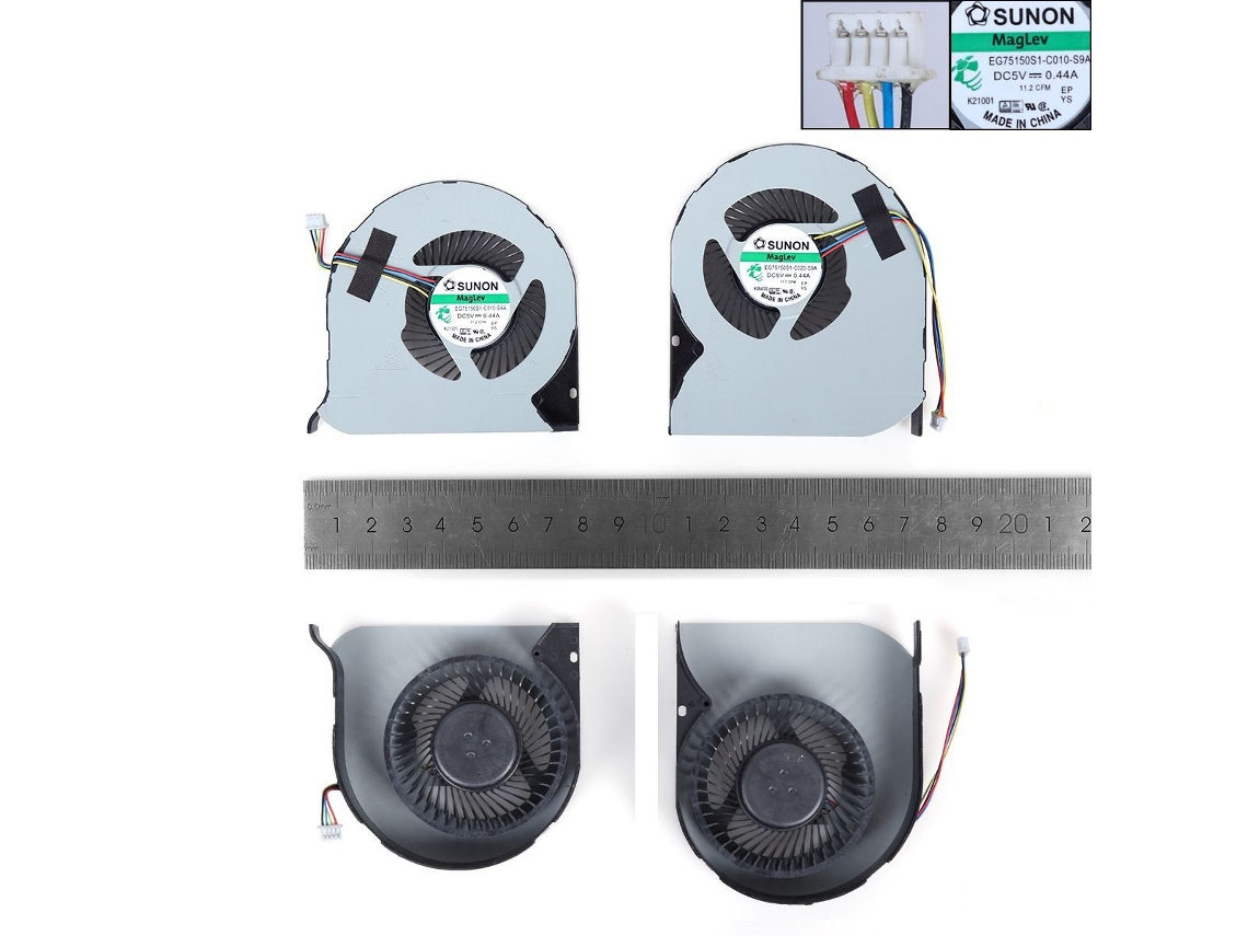 Ventilador para portátil Dell Precision 7510 7520 M7520cpugpuorg compatible