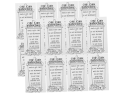 Juego de 30 tarjetas de cartón para el cuidado de los vasos Slowmoose con tapa y pajita.