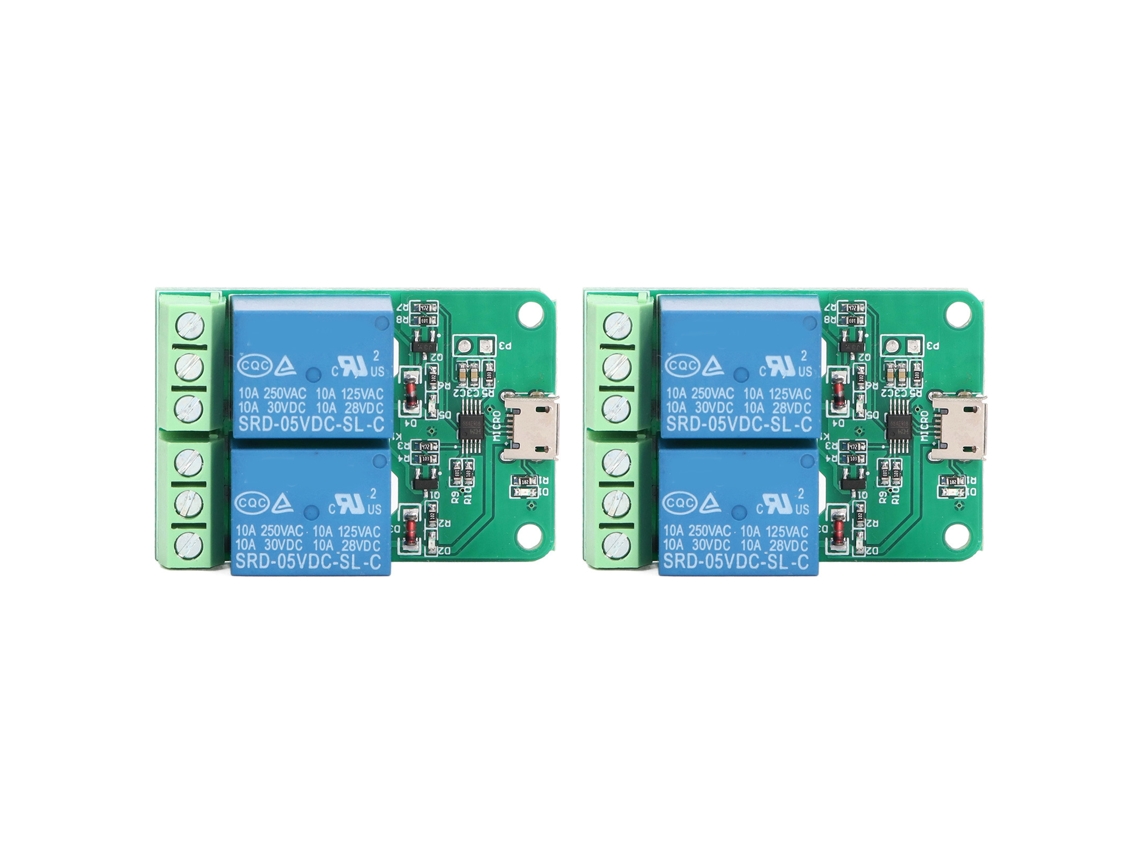 Módulo De Relé Usb Plug And Play De 2 Canales Y 5 V Para Control De Pc Inteligente