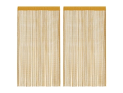 Maison Exclusive - Cortinas De Hilos 2 Uds Doradas 100x250 Cm
