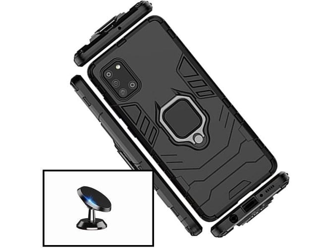 Funda + Soporte Samsung Galaxy A31 Military Defender (Transparente)
