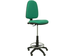 Silla de Escritorio Alta PIQUERAS Y CRESPO Ayna Verde con ruedas de parqué (Brazos fijos - Tejido - Ruedas Parquet)