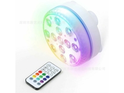 Luces LED subacuáticas para piscina, 13 LED superbrillantes con control remoto RF, ideales para espectáculos de luz roja, verde, azul y celeste.