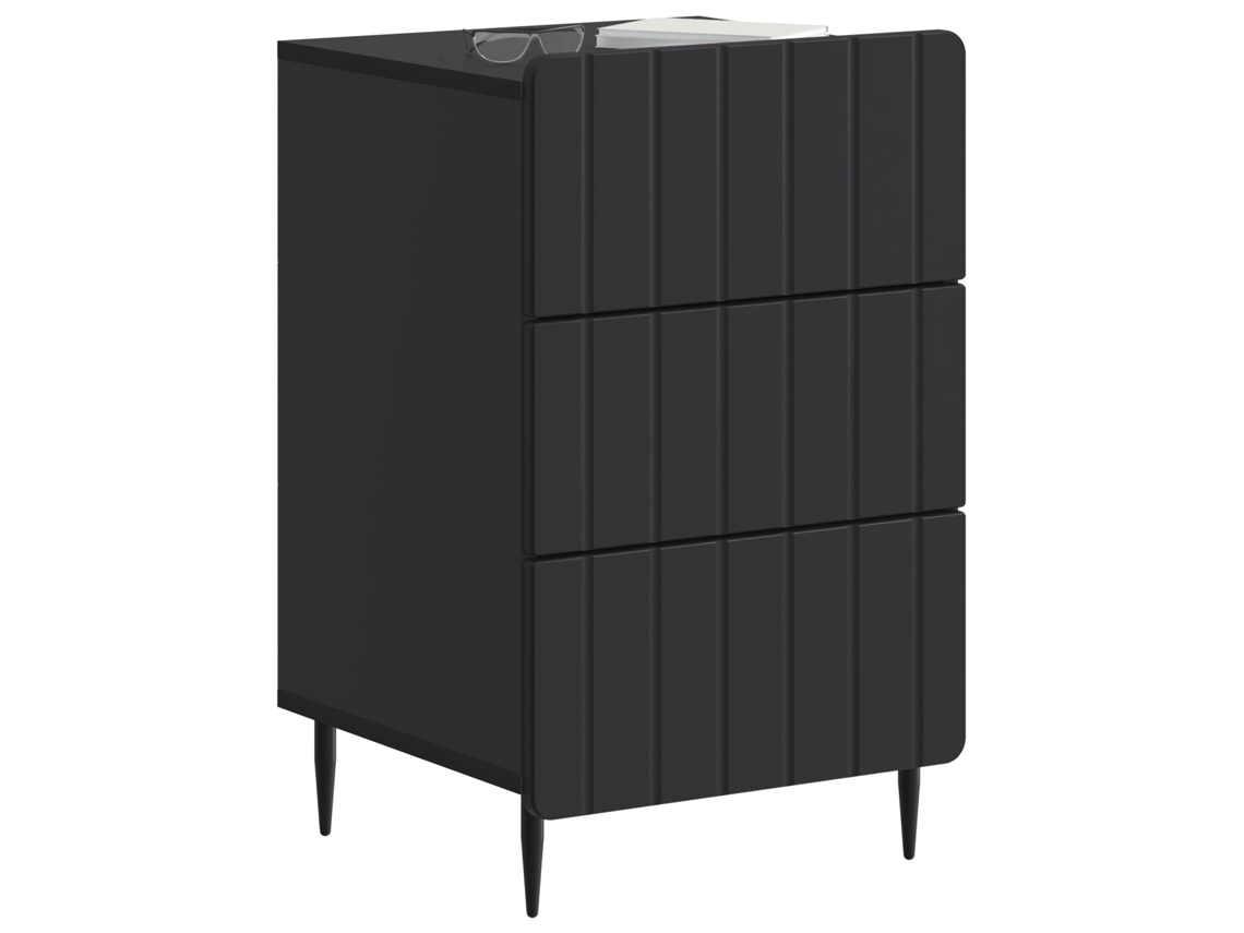 Maison Exclusive - Armario De Noche Negro 43x 41 X 68 Cm Madera De Ingeniería