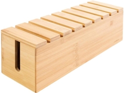 Caja Organizadora De Cables, Organizador De Cables, Estación De Carga De Madera Duradera Y Eficiente, Tv Y