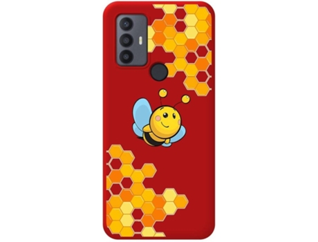 Carcasa para TCL 30 SE TUMUNDOSMARTPHONE Silicona Líquida Dibujos Rojo