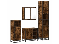Maison Exclusive - Set De Muebles Baño 4 Pzas Madera Contrachapada Roble Ahumado