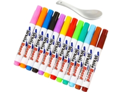 Bolígrafos mágicos para dibujar: Set de 12 marcadores flotantes creativos, a base de agua y con tinta.