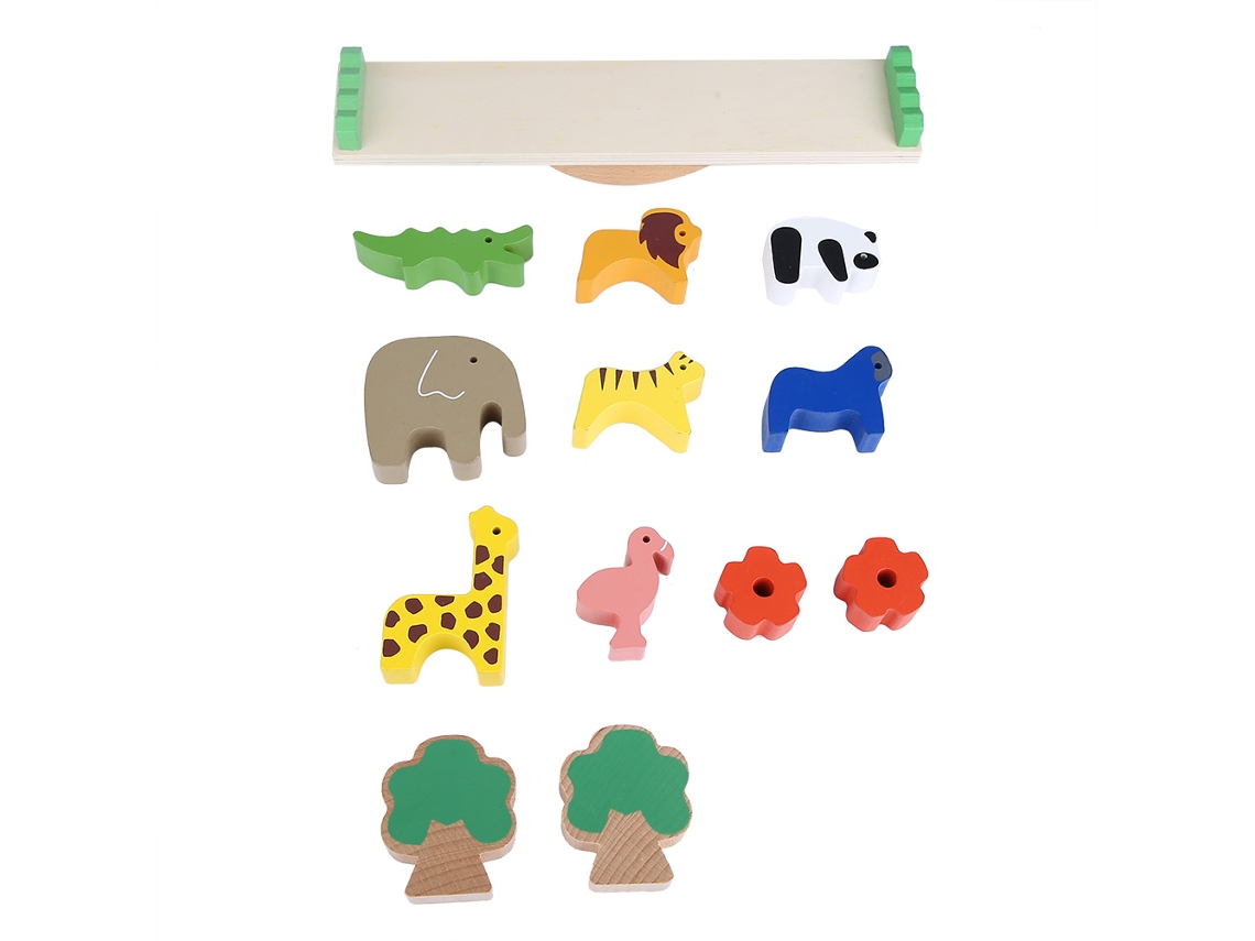 2026-juego De Equilibrio De Madera Animales Forestales Plantas Bloques Juguetes Niños Aprendizaje Juego