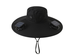 (cuadrado Negro) Sombrero Con Ventilador Solar, Recargable, Parasol Para Pesca Al Aire Libre Y Sombrero De Protección Solar